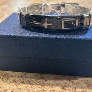 Black and Silver Men's Bracelet